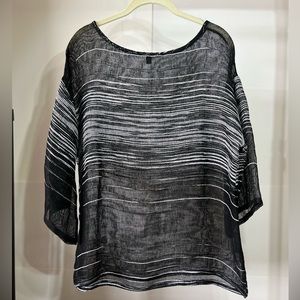 Sheer Eileen Fisher Black Top